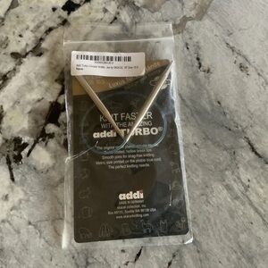 Addi Turbo Nickel Plated Circular Needle - 16”, US10.5